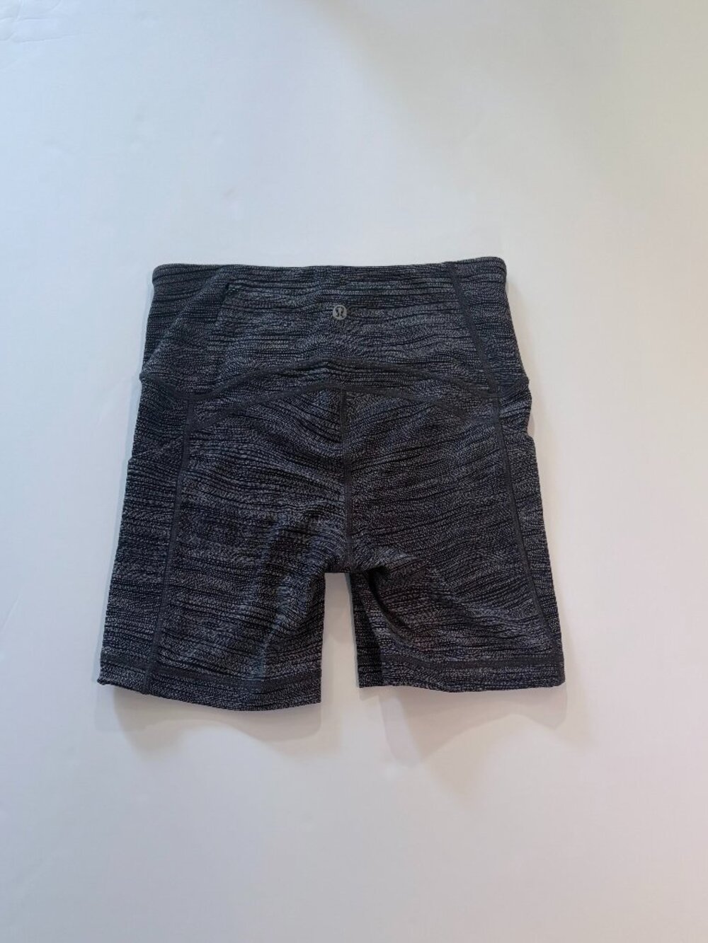 Lululemon Fast & Free Black Space Dye Biker Shorts Size 4 Side Pockets